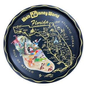 Vintage Walt Disney World Decorative Tin Tray